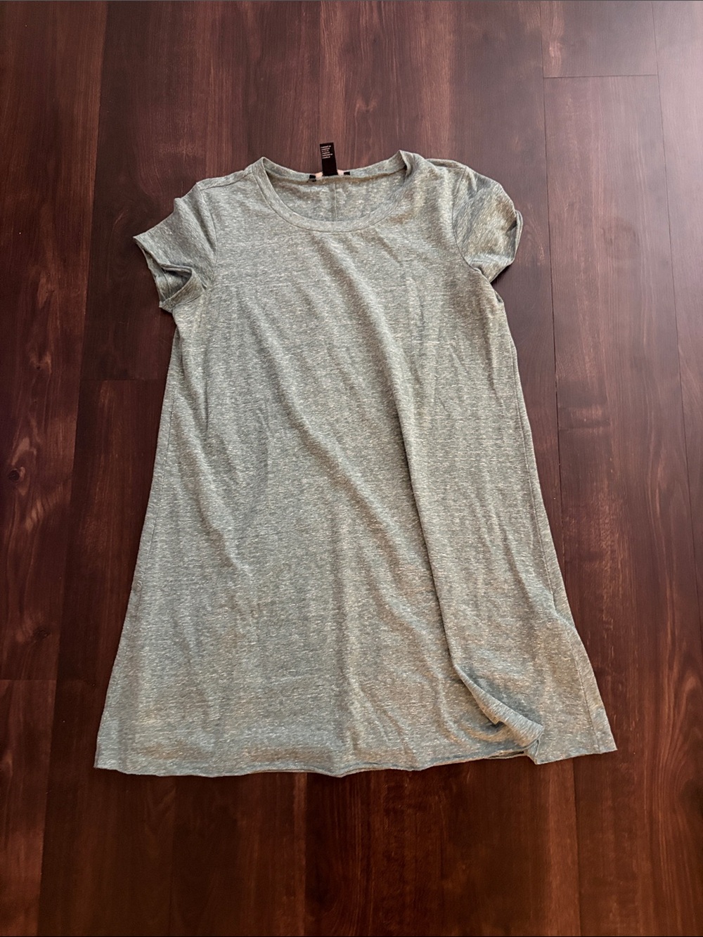 Forever 21 Green Heather Crew Neck Tee Dress